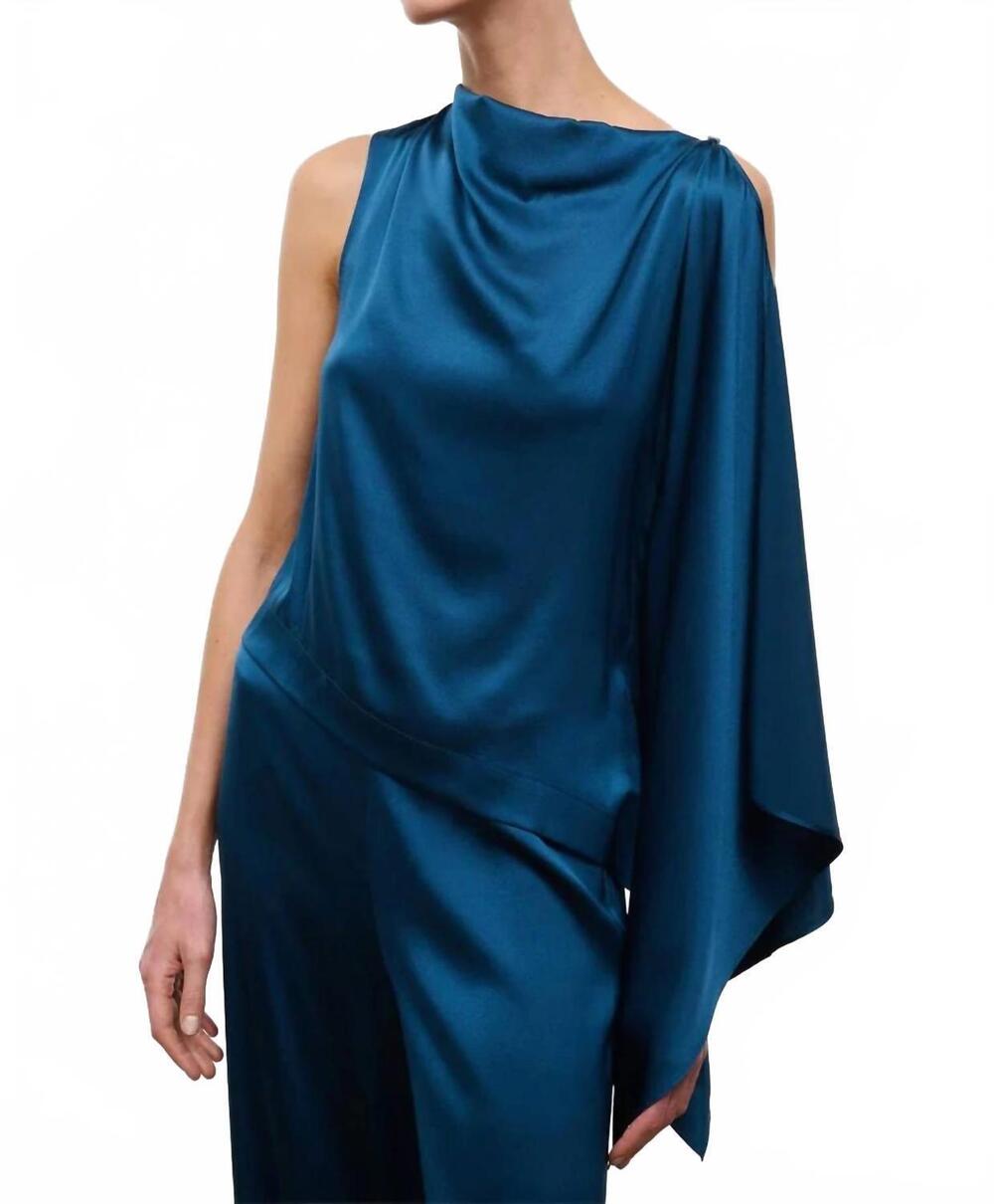NEW STAUD sabina silk top in harbor